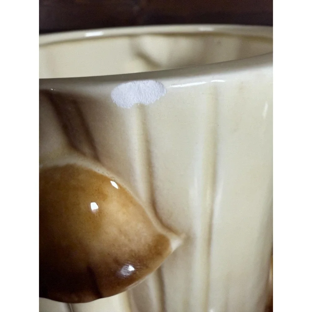 Vintage Homco Ceramic Mushroom Canisters Set Of 3 Small, Medium & Large
